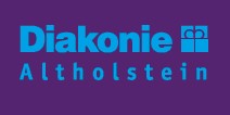 Das Logo der Diakonie Altholstein in blauer Schrift.