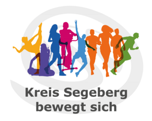 Farblich unterschiedliche Silhouetten verschiedener Menschen, die eine Sportart ausüben.