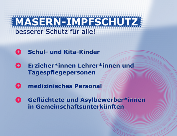 Eine Impfaufforderung zum Masern-Impfschutz.