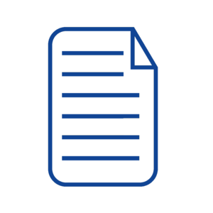 Piktogramm eines blauen Dokuments