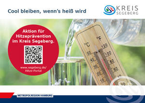 Postkarte zur Aktion "Cool bleiben" mit QR-Code