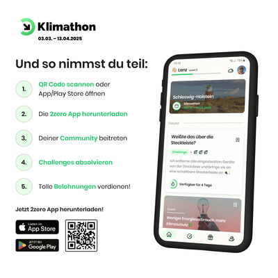 Eine Übersicht über die Vorgehensweise in der App. Es wird außerdem ein Smartphone gezeigt.