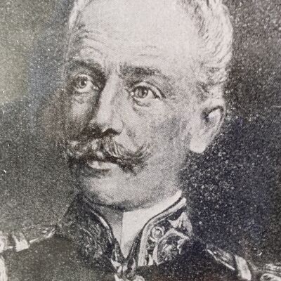 Ein schwarz-weiß Foto von dem ehemaligen Landrat Ernst Freiherr von Gayl.